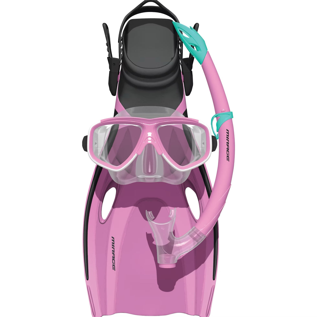 Mirage Dolphin Junior Mask Snorklel And Fin Sets Pink