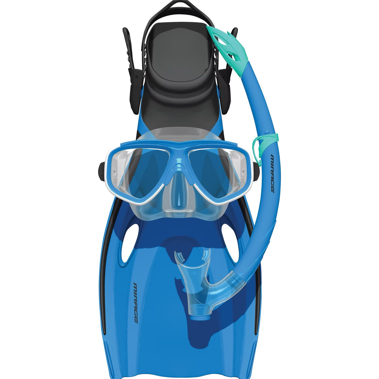 Mirage Dolphin Junior Mask Snorklel And Fin Sets Blue