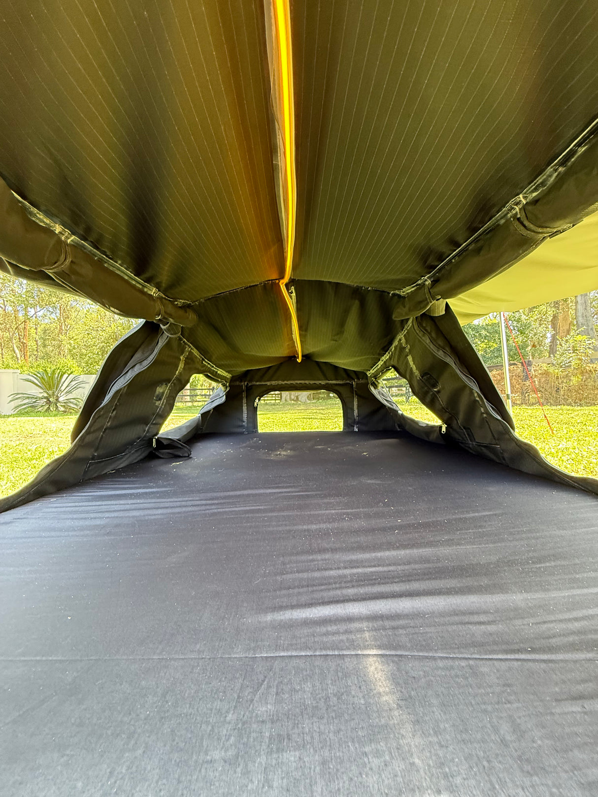 Trail-X O.G Xtreme Double Swag | 100mm Mat | Midnight Fly | 12V Light |Carry Bag