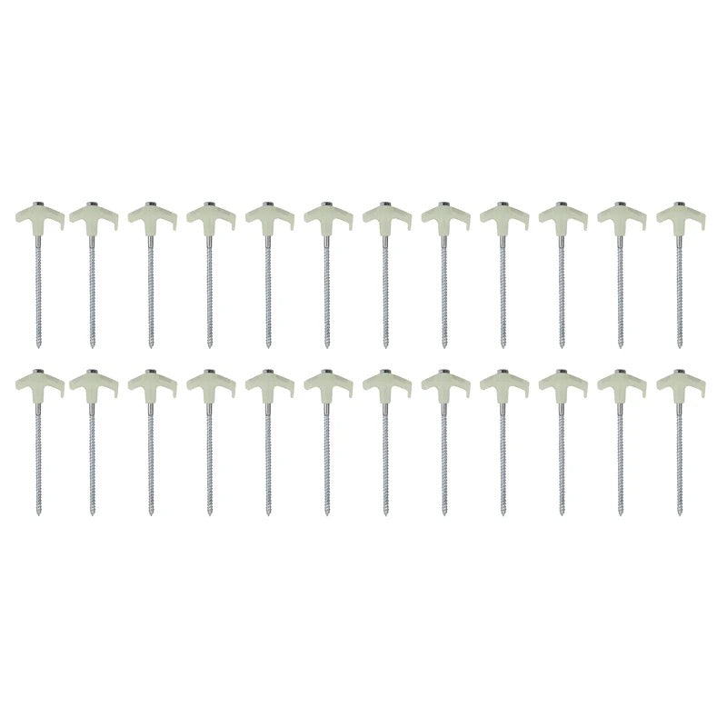 OZTRAIL TENT PEG SCREW-IN SET 25 PIECE GLOW IN DARK