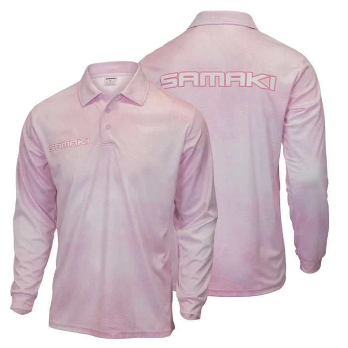 Samaki Contour Pink Junior Fishing Shirts Clearance