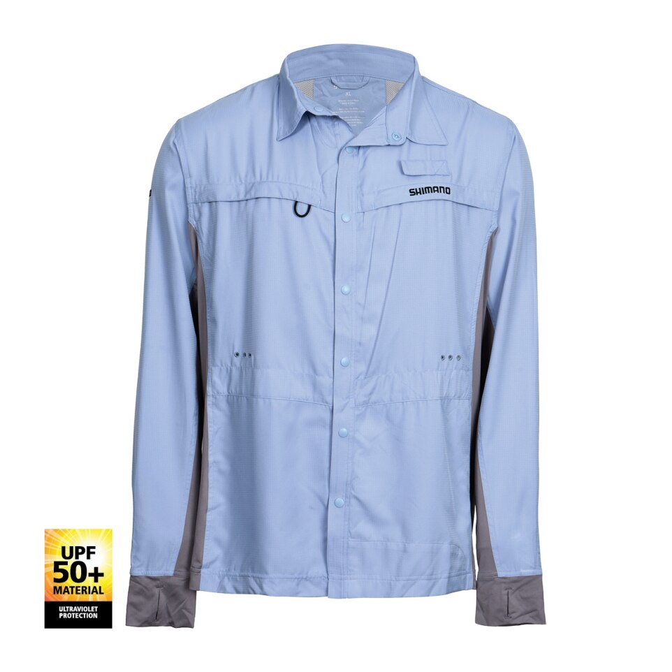 Shimano Pro Stretch Vented Fishing Shirts Cloud Burst