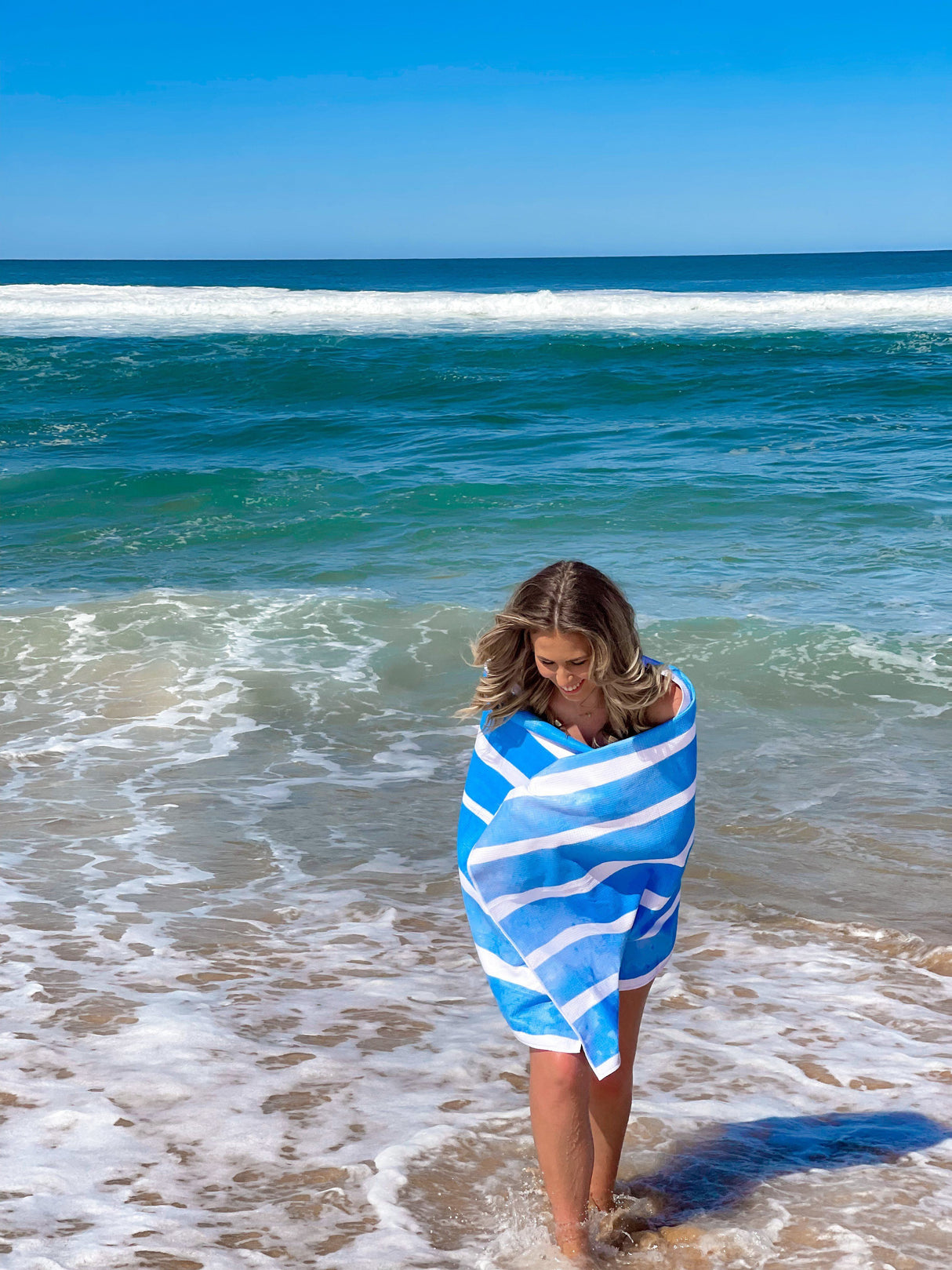 Alohra Sand Free Beach Towels Stripe City