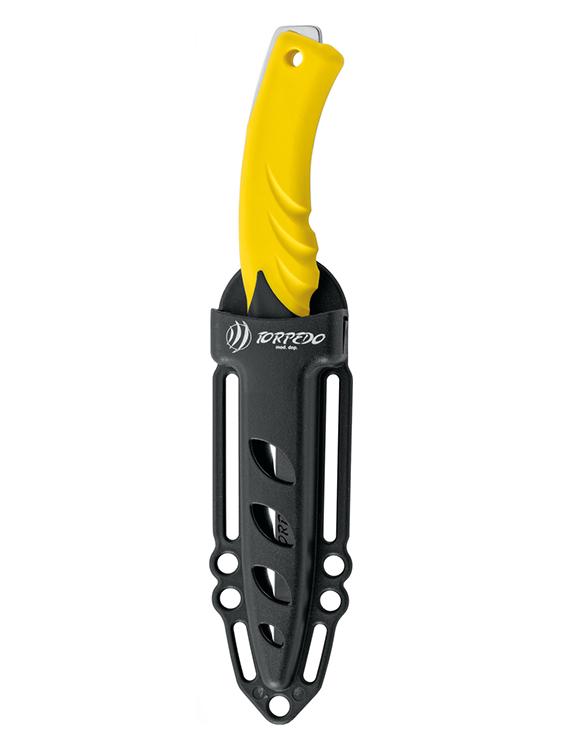 Mac Torpedo 11 Yellow Handle Stainless Blade Dive Knife