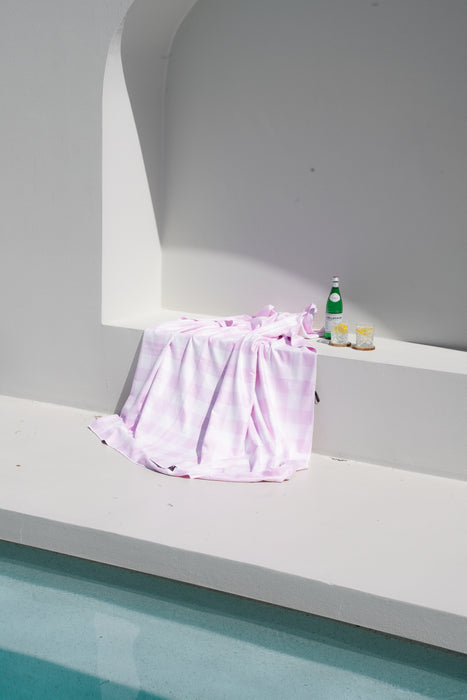Sand Free Beach Towels All About Gingham Pastel Pink