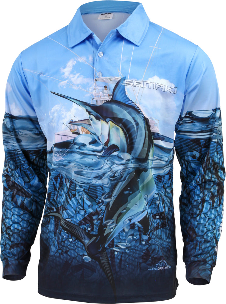 Samaki Black Marlin Adult Fishing Shirts