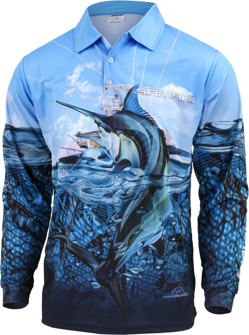 Samaki Black Marlin Junior Fishing Shirts