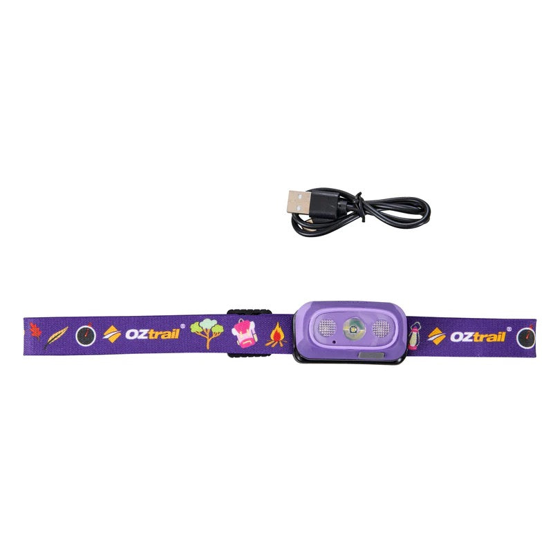 OZTRAIL LUMOS TWINKLE 80 LUMON PURPLE HEADLAMP