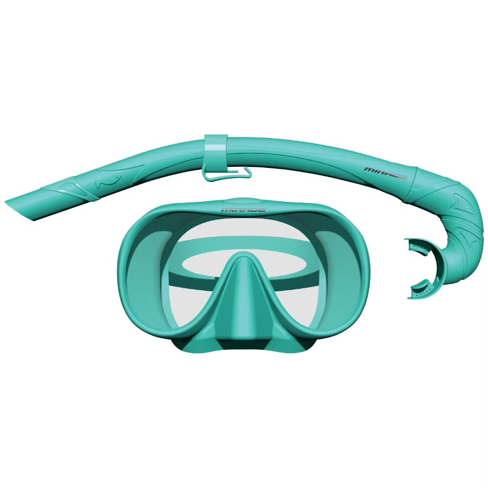 Mirage Sunsets Adult Mask And Snorkel Set Aqua