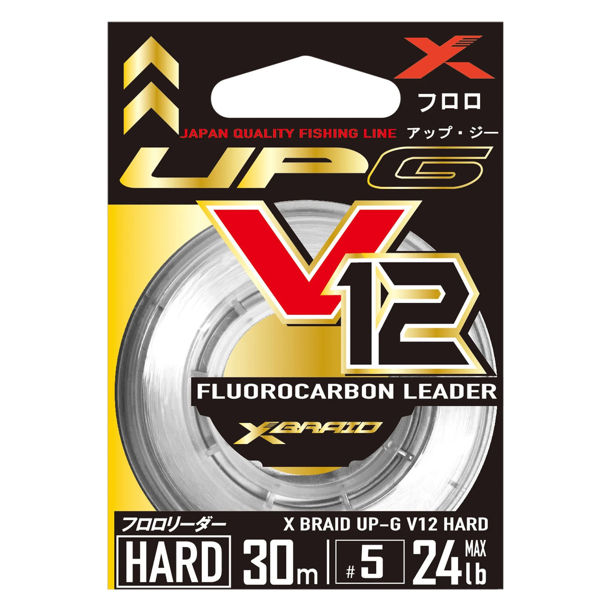 YGK X Braid Up G V12 Fluorocarbon Leader 30m Rolls