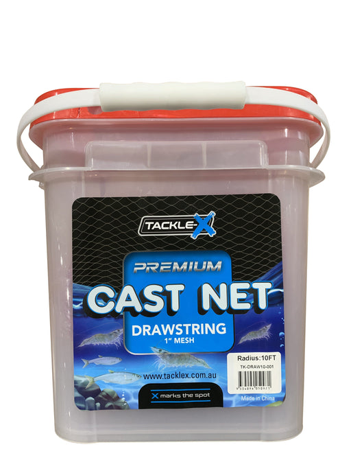 Tackle-X Premium Cast Net Drawstring 1in 10ft