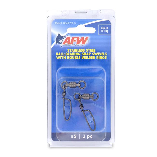 AFW Stainless Steel Ball Bearing Snap Swivels 2pce