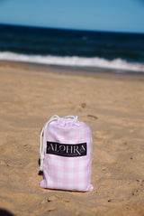 Sand Free Beach Towels All About Gingham Pastel Pink