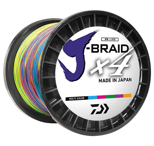 Daiwa J 4 Braid 1500m Spools Multi Colour