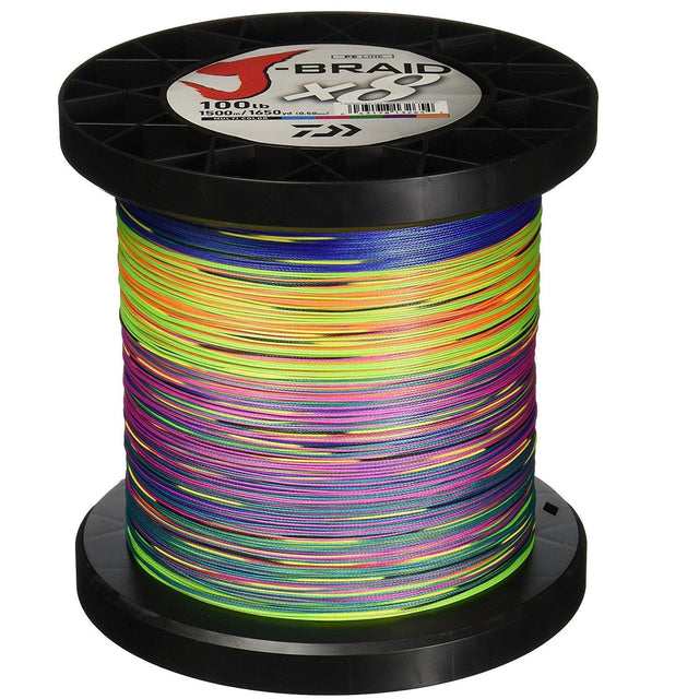 Daiwa J 8 Braid 1500m Spools Multi Colour