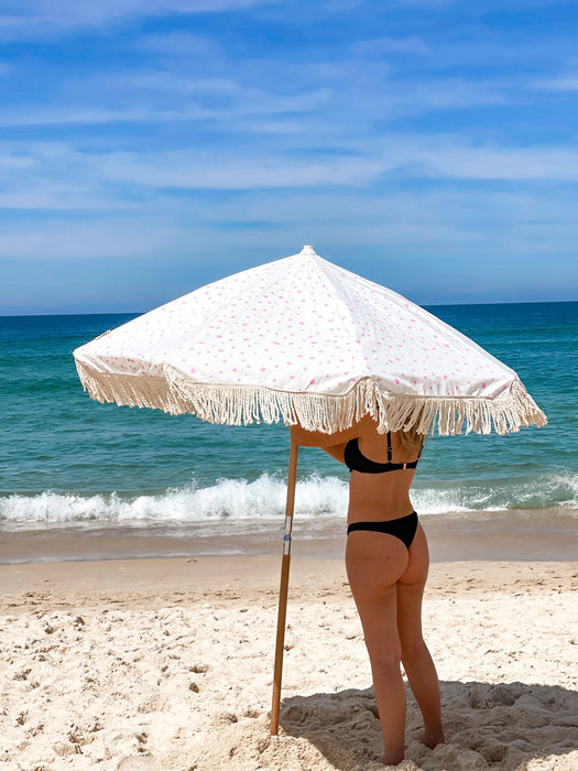 Alohra Deluxe Beach Umbrella Speckled Pink