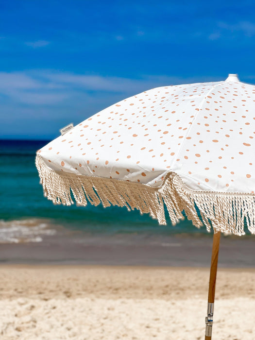 Alohra Deluxe Beach Umbrella Speckled Tan