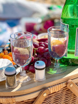 Alohra Hand Made Oval Picnic Basket With Bonus 15pce Utensil Kit