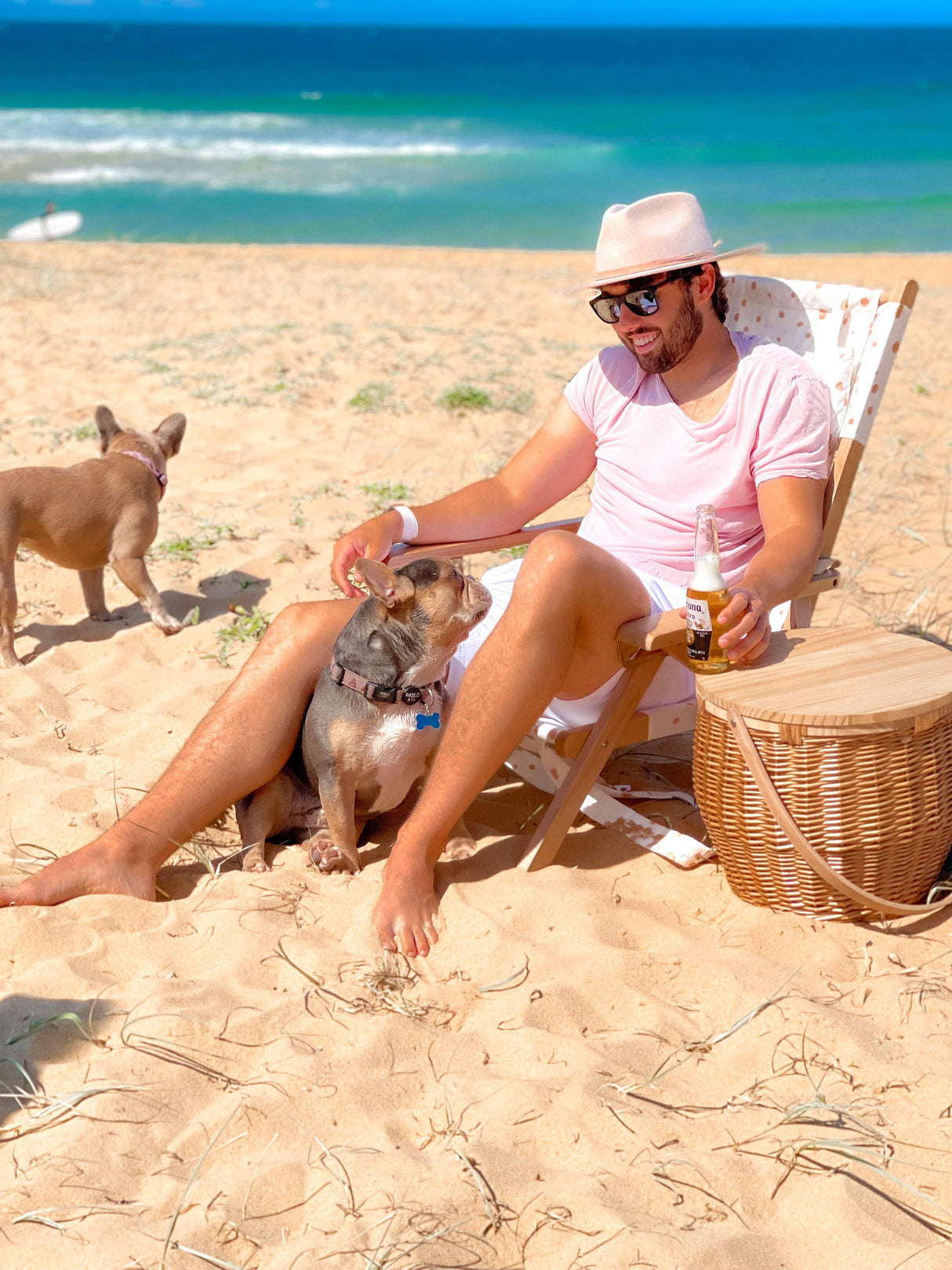 Alohra Bondi Reclining Beach Chair Speckled Tan