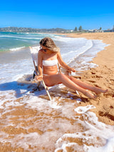 Alohra Bondi Reclining Beach Chair Speckled Tan