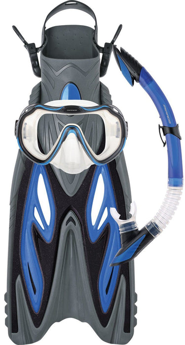 Mirage Diamond Blue Mask, Snorkel & Fin Sets