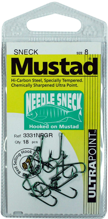Mustad Needle Sneck GR 3331NPGR Pre Pack Hooks