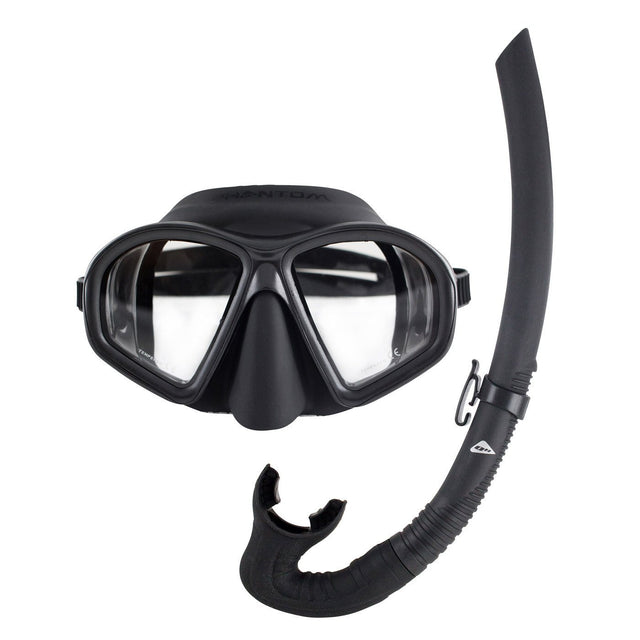 Ocean Hunter Phantom Black Mask & Snorkel Set