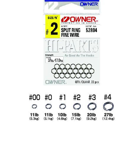 Owner Fine Wire Nickel Split Rings