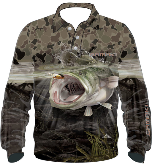 Samaki Camo Cod Junior Fishing Shirts