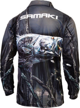 Samaki Chromed Barra V2 Jnr Fishing Shirts