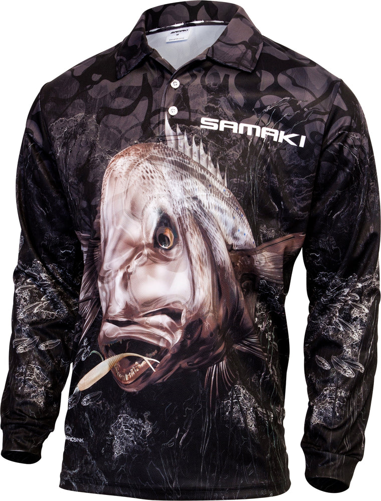 Samaki Salty Snapper Adult Fishing Shirts Samaki Salty Snapper Adult Fishing Shirts