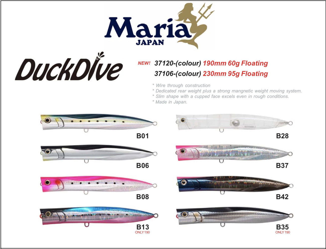Maria Duck Dive Floating 190mm Surface Lures