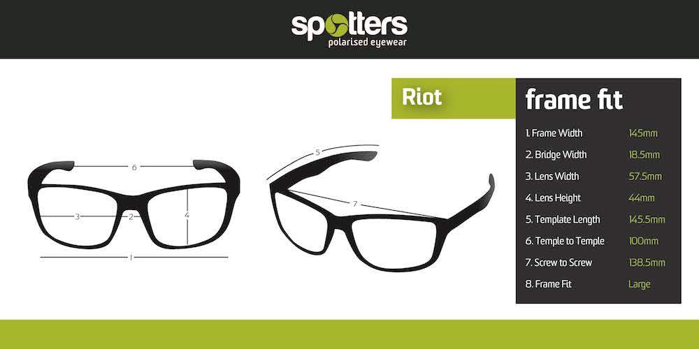Spotters Riot Matt Black Frame Sunglasses