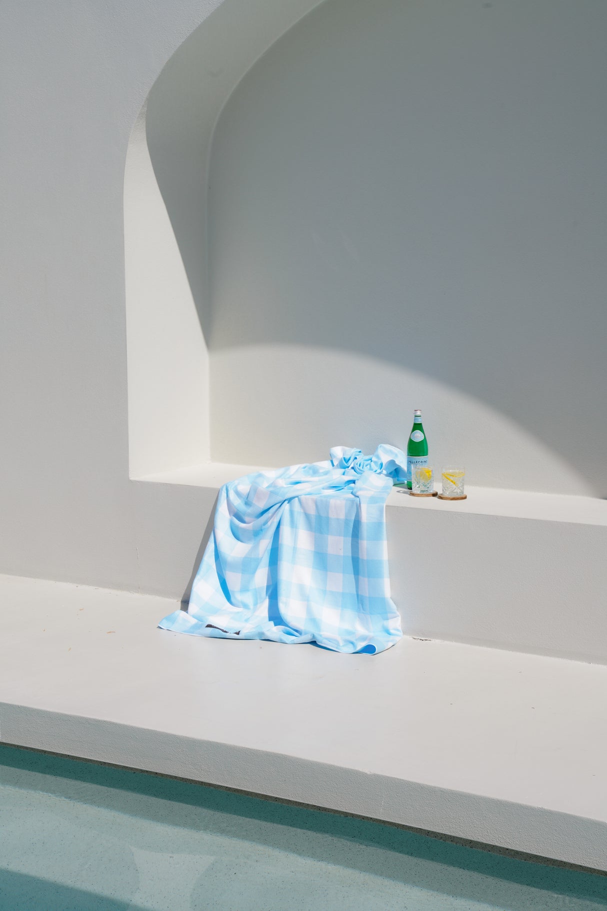 Sand Free Beach Towels All About Gingham Pastel Blue