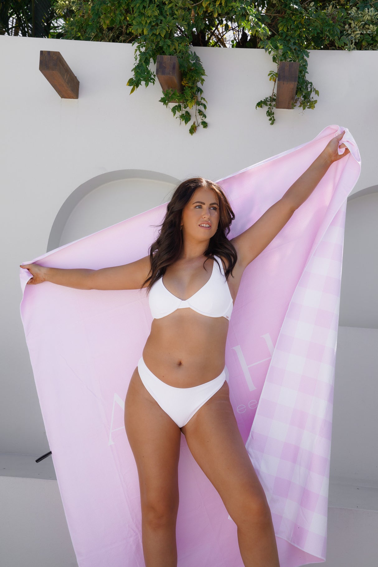 Sand Free Beach Towels All About Gingham Pastel Pink