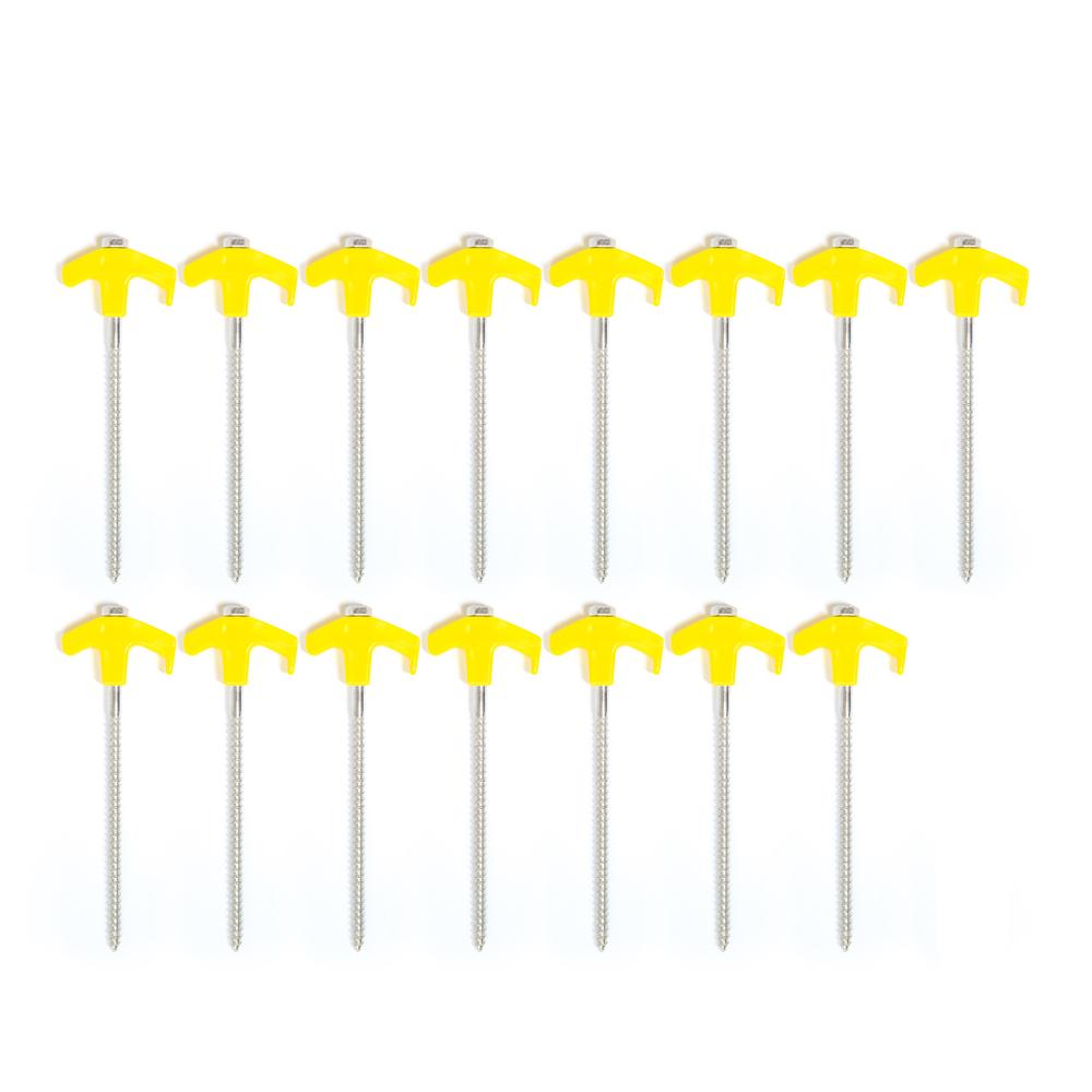 Oztrail 16 Piece Screw In Tent Peg Set